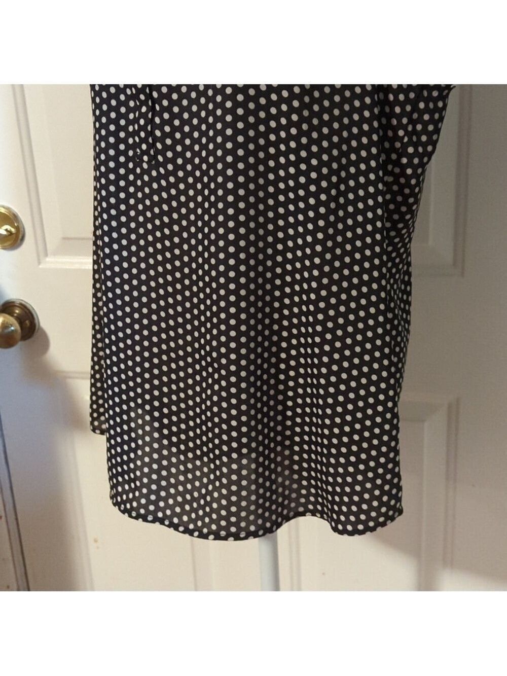 Banana Republic Black Tan Polka Dot Tank Top Size 14 - Picture 3 of 11